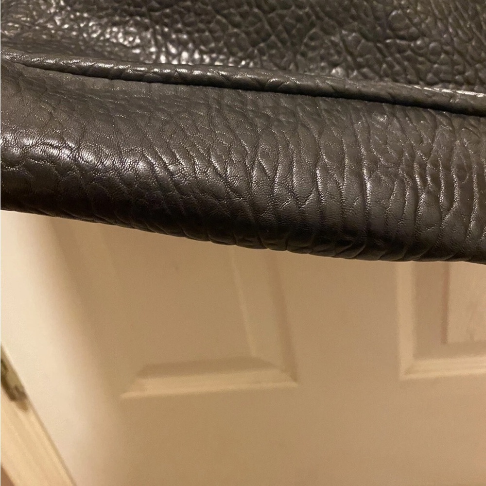 Michael Kors Channing Large Black Pebbled Leather Satchel Shoulder Tote Bag EUC - Picture 8 of 14